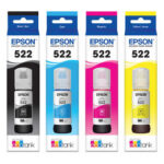 Epson T522 EcoTank Original Ink Bottle Combo BK/C/M/Y